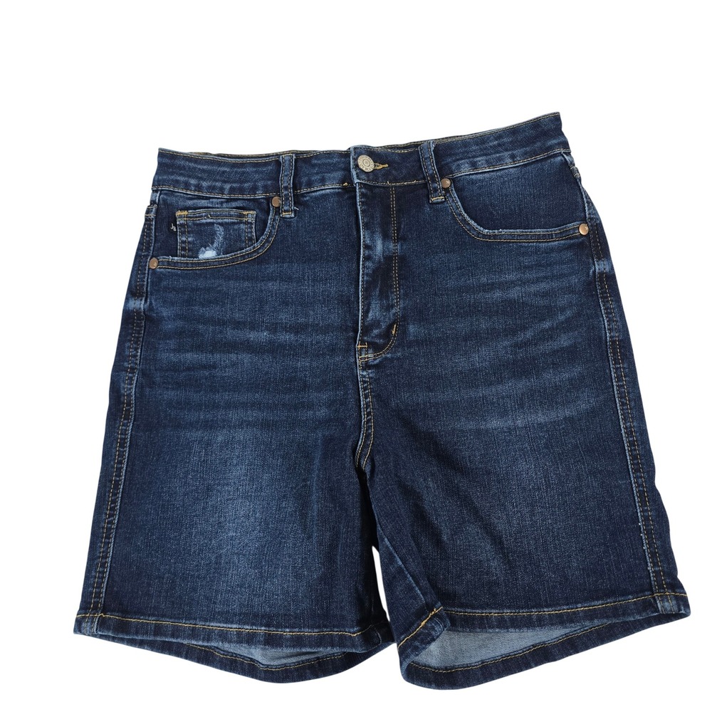Judy Blue High Waisted Dark Wash Denim Shorts Sorbtek JB150286 DK Womens Large